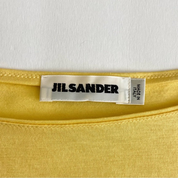 Jil Sander Short Sleeve Blouse Top Yellow Size L - Picture 4 of 8